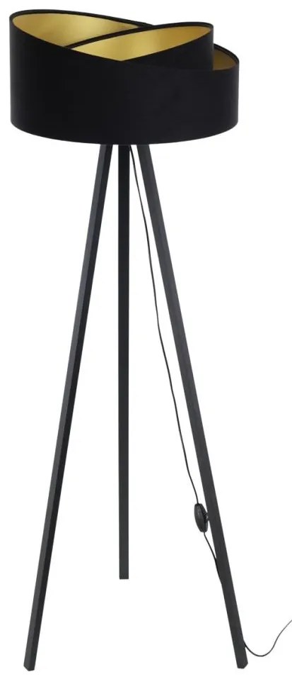 Stojacia lampa GALAXY 1xE27/60W/230V čierna/wenge