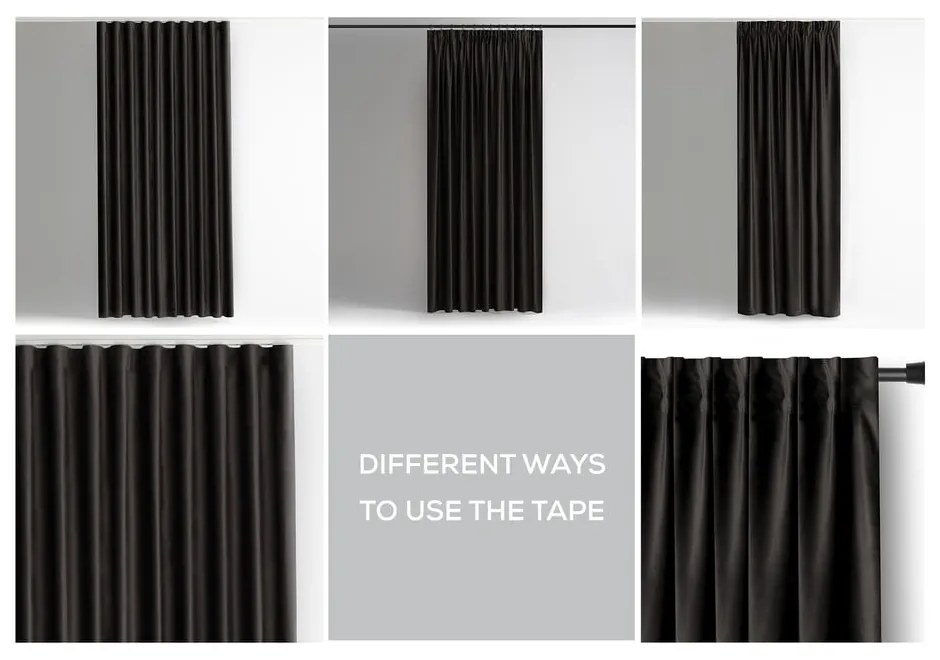 Čierny zamatový dimout záves 140x270 cm – Restilo