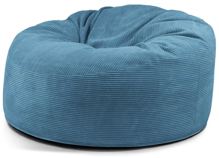 Modrý menčestrový sedací vak Om 135 – SLOWDOWN