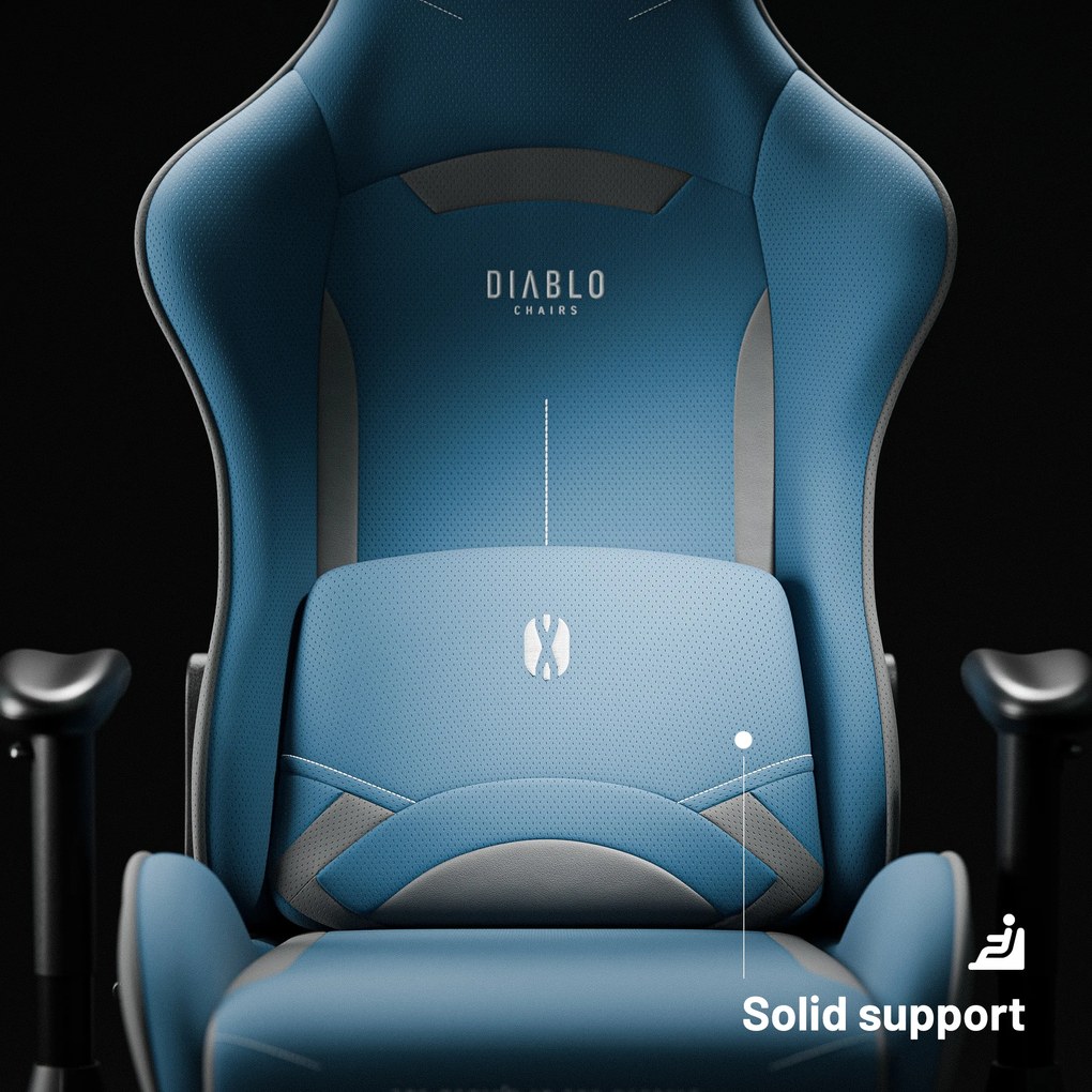 Textilné herné kreslo Diablo X-Starter modré