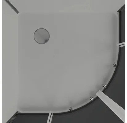 Štvrťkruhový sprchový box Aurlane Black Zen 90x90 cm CAB177N