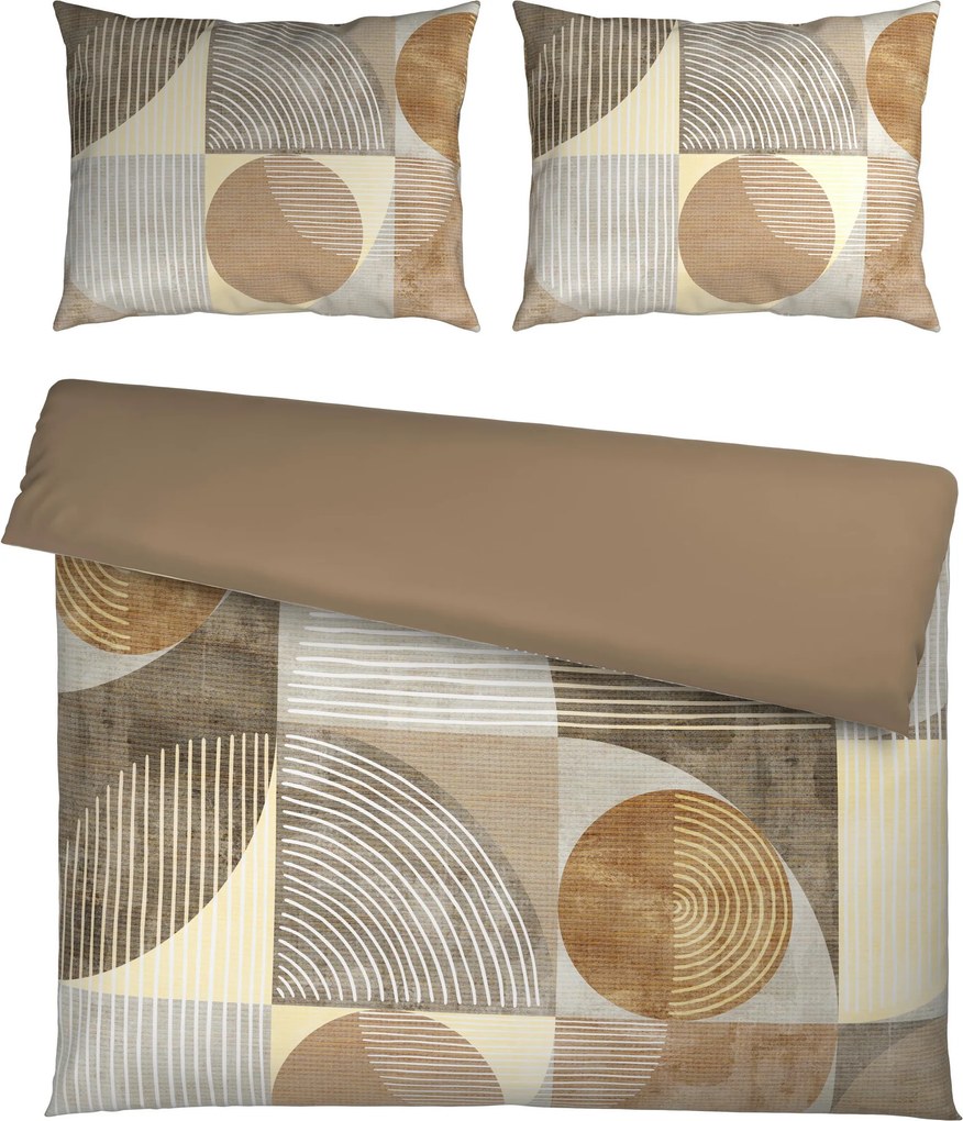 XXXLutz OBOJSTRANNÁ POSTEĽNÁ BIELIZEŇ, satén, taupe, 200/200 cm Esposa - Obliečky & plachty - 005031031203
