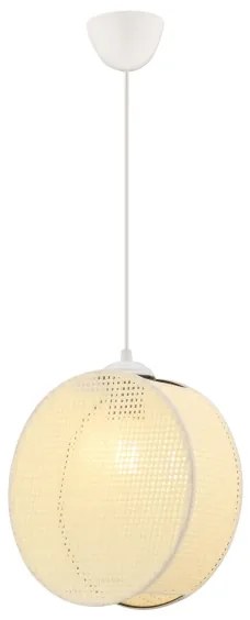 Luster na lanku DRUM 1xE27/60W/230V krémový