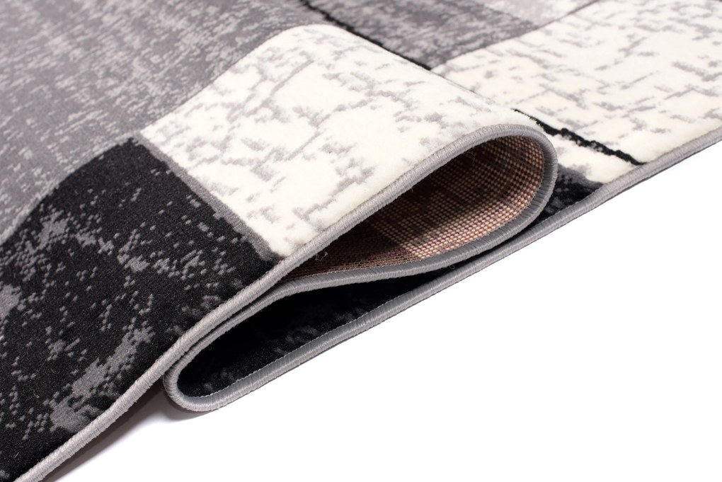 TA Koberec K872A DARK GRAY CHEAP PP CRM Sivý (tmavý) Obdĺžnikový Rozmer: 80x150 cm