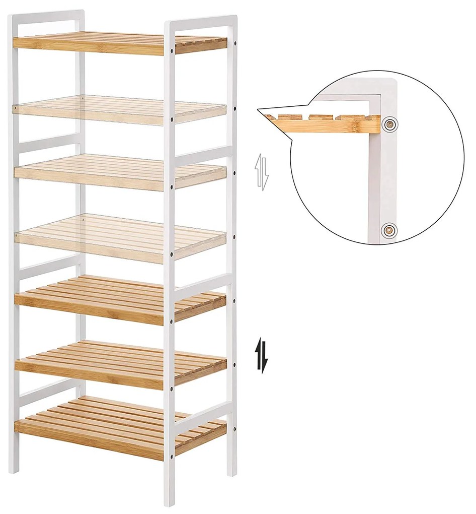 Bambusová regál Sonja hnedý