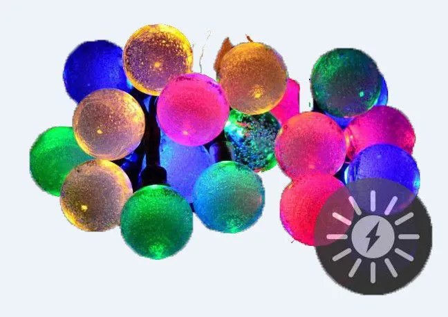 Garthen 36746 Solárna svetelná reťaz 20 LED farebná - blikajúce funkcie