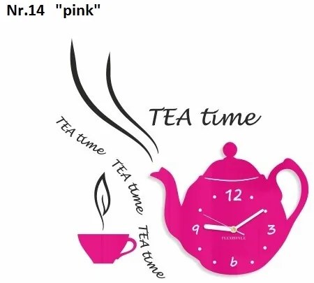 Dekoračné kuchynské hodiny Tea Time sivá