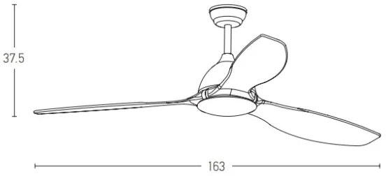 Zambelis 20258 - Stropný ventilátor + diaľkové ovládanie