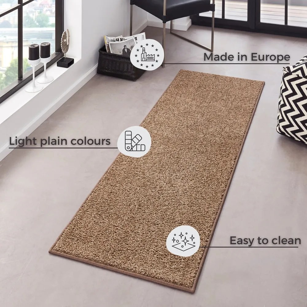 Hnedý behúň Hanse Home Pure, 80 x 300 cm