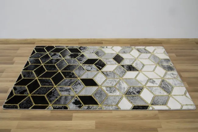 Koberec Diamond K4432G svetlosivý / zlatý
