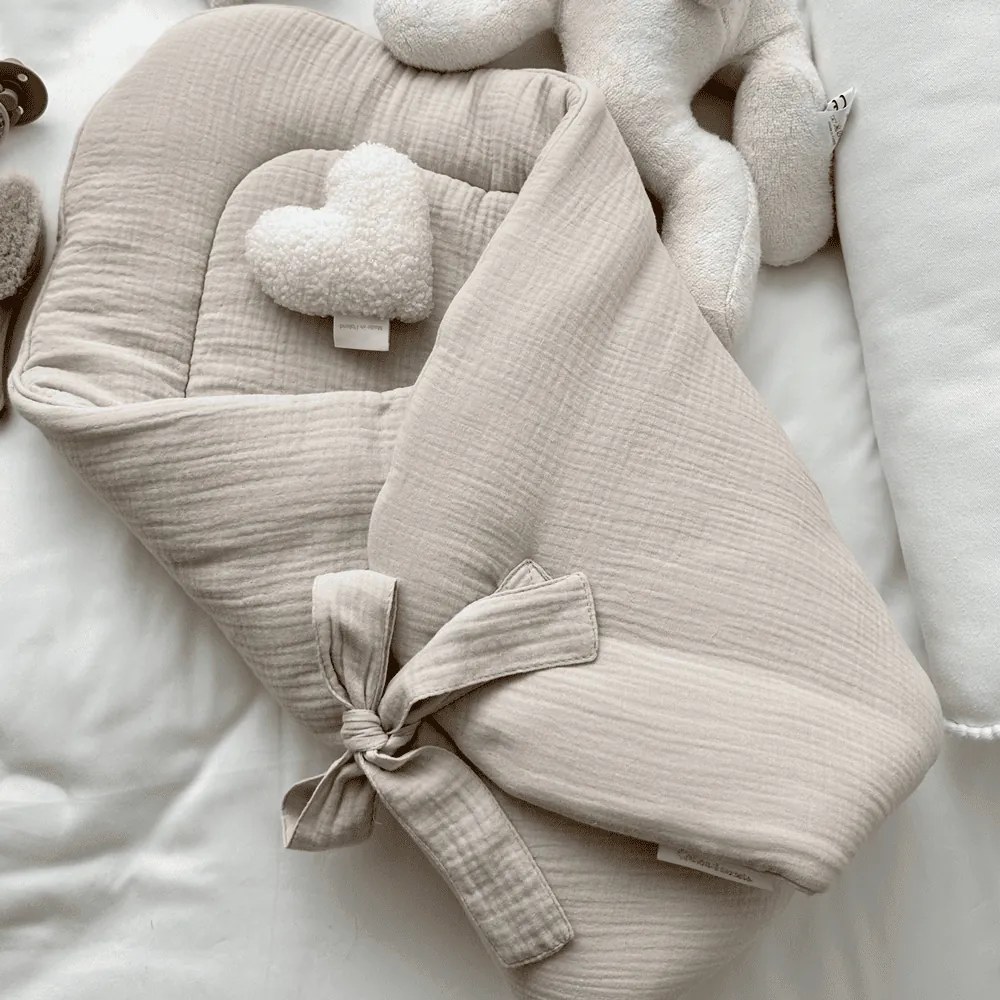 Mušelínová zavinovačka béžová 70x70cm