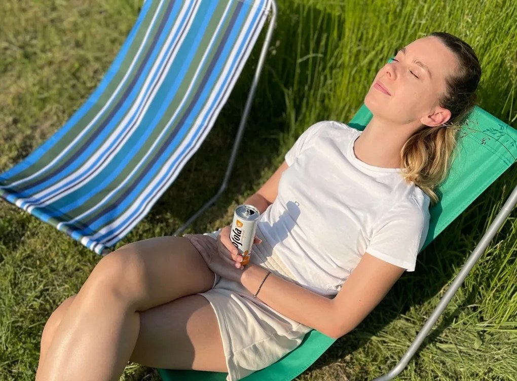 Skladacie plážové ležadlo SAND, modro-biele