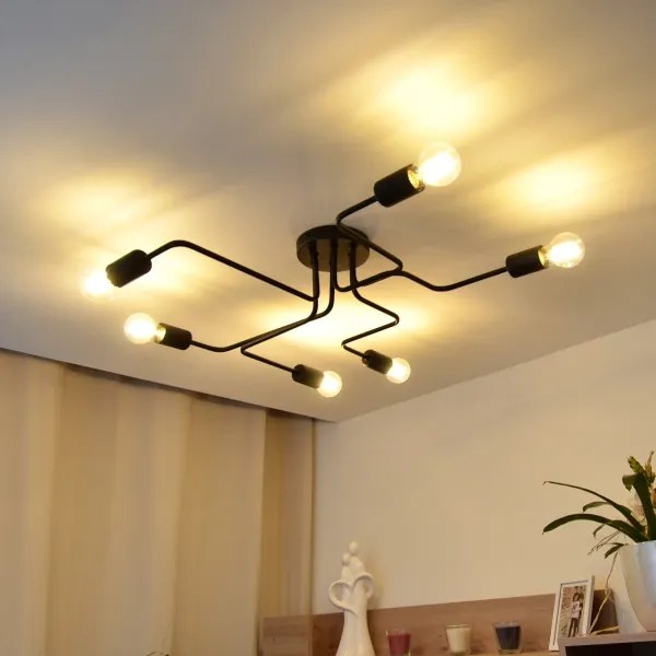 LED Prisadený luster TUBE 6xE27/15W/230V