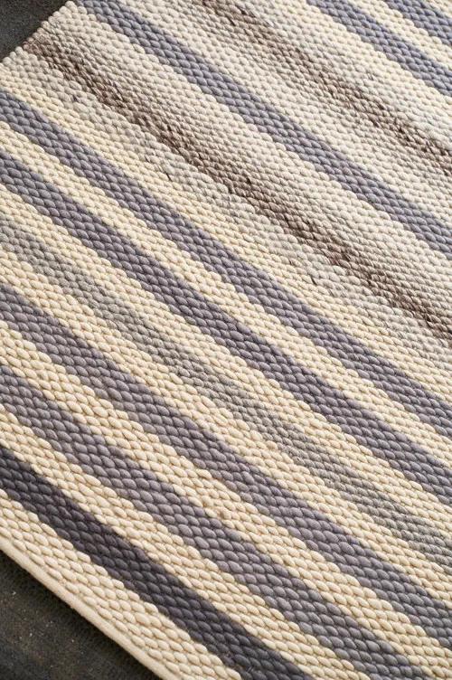 Diamond Carpets koberce Ručne viazaný kusový koberec MCK Strop DE 2263 Pastel Brown Mix - 200x290 cm