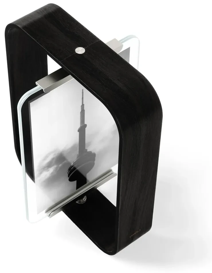Čierny drevený stojací rámček 19x24 cm Bellwood – Umbra