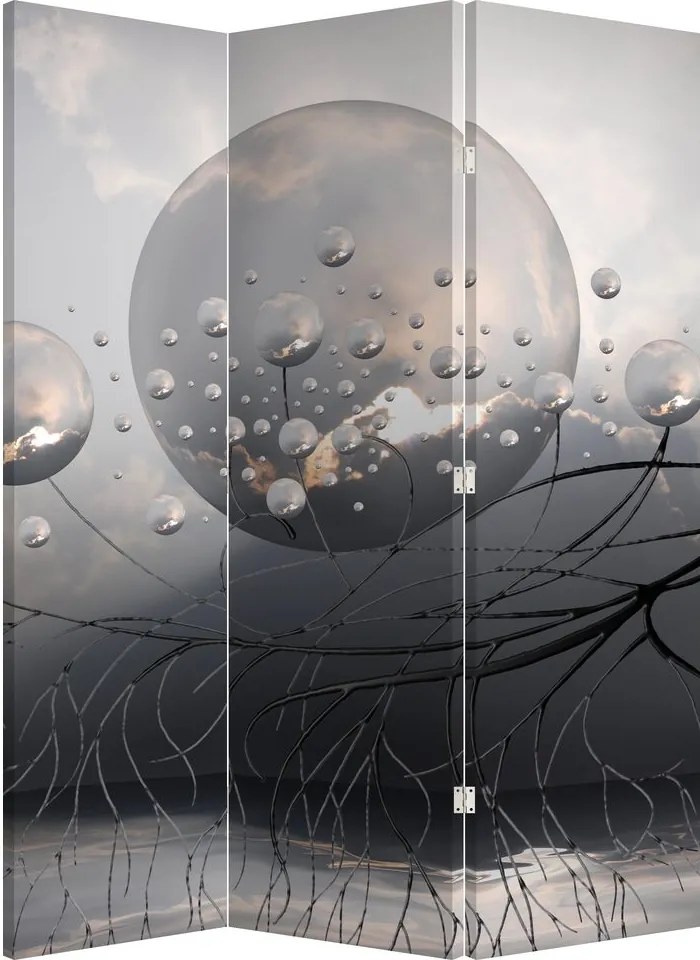 Paraván - Abstraktné gule (126x170 cm)