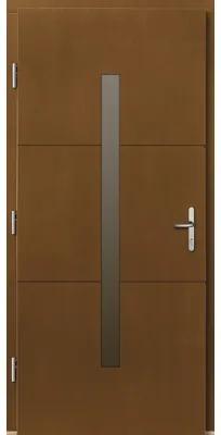 Vchodové dvere Tavira drevené 110x210 cm L afromosia