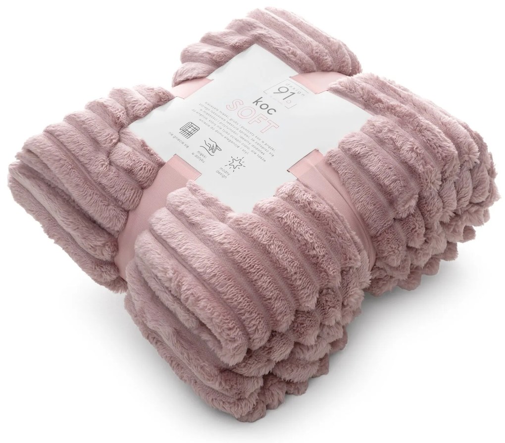 DEKA Z MIKROFLANELU SOFT 170X210 CM PÚDROVÁ