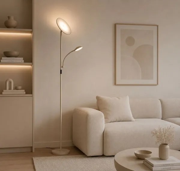 Rabalux 74083 - LED stmievateľná stojacia lampa HALINA 23W/230V 3000/4200/6500 béžová