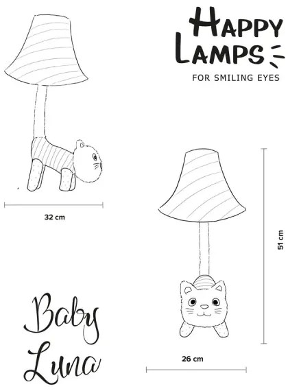 Happy Lamps - LED Detská stolná lampa BABY LUNA LED/5,4W/230V kočka