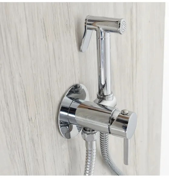 REA-B4106 - bidetová batéria so sprškou pre podomietkovú inštaláciu LUNGO, lesklý chróm