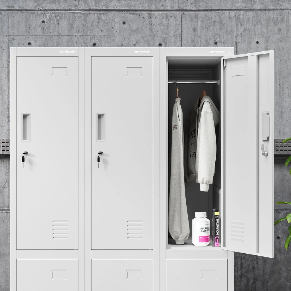 Pracovná odevná skriňa BHP sivá: BARTEK 1 Plus