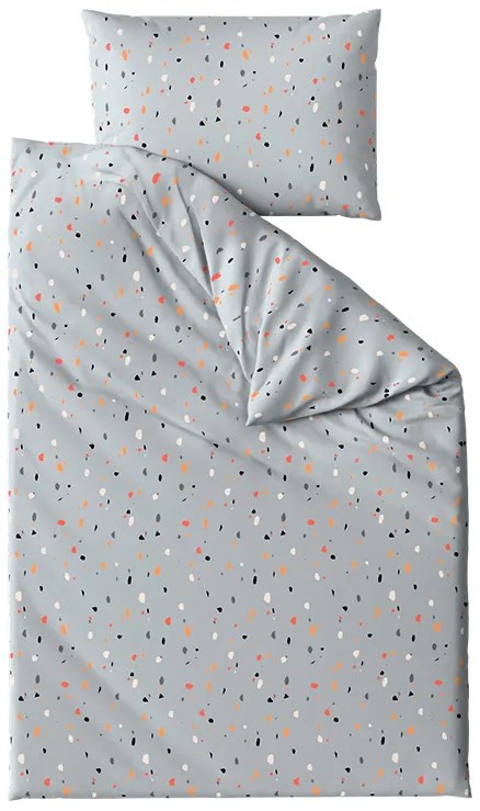 Súprava obliečok do postieľky s plachtou PINTURA, sivá