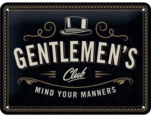 Plechová ceduľa Getlemen‘s Club, (20 x 15 cm)