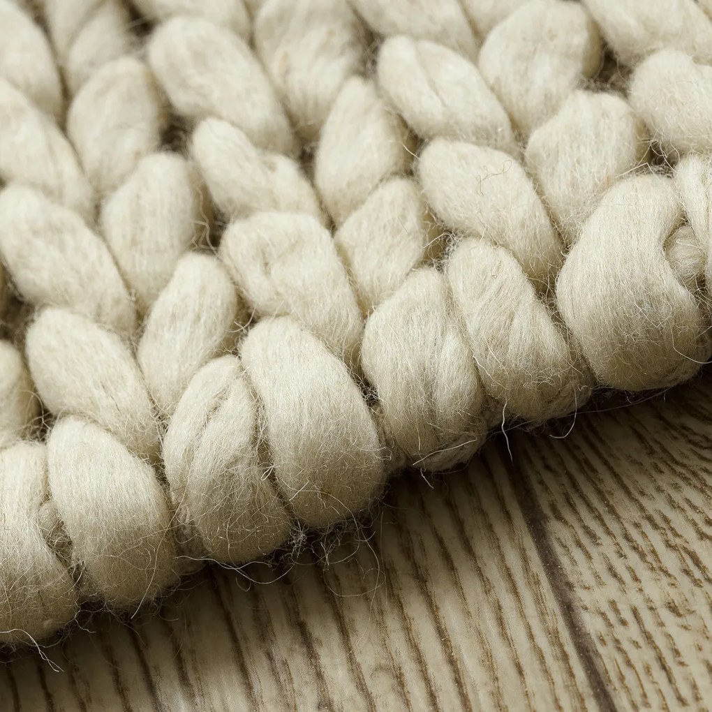 Dywany Łuszczów, Kusový koberec Tahar 99004B cream, 90x150, biela, obývacia izba