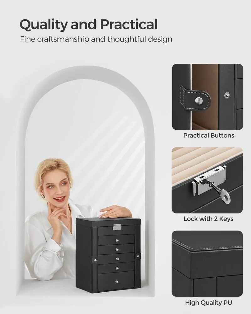 Šperkovnica 6 poschodová SONGMICS JBC152B01