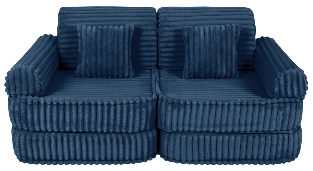 MeowBaby® Churros detská pohovka Plus, Midnight Blue