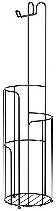 WC stojan s úložným priestorom, čierny