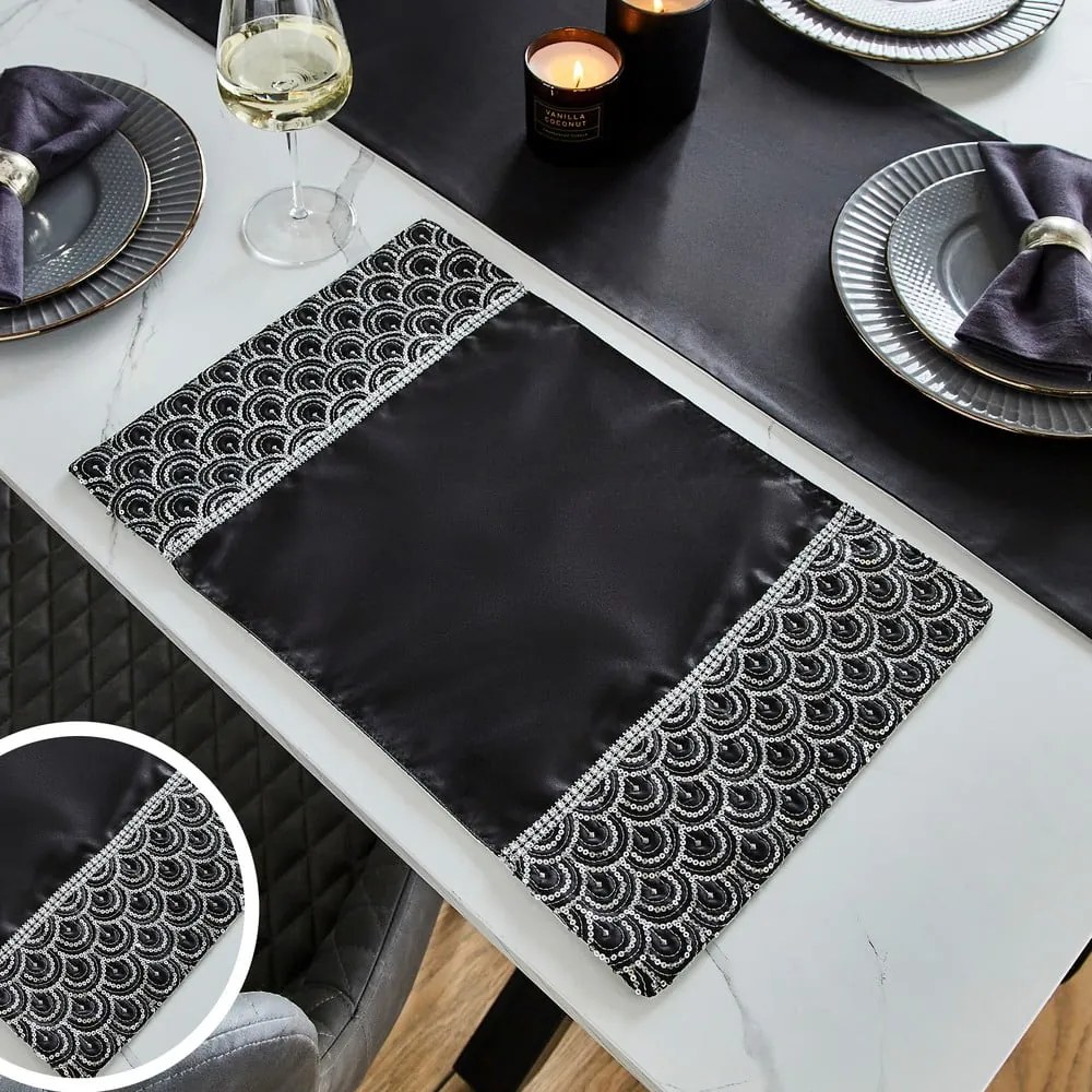 Látkové prestieranie v súprave 4 ks 30x46 cm Deco Sequin – Catherine Lansfield