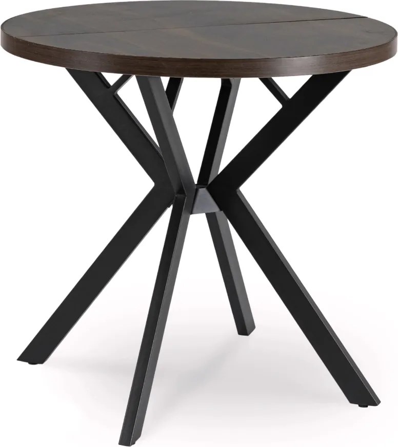 Rozkladací stôl DORIAN 80-160 cm orech/čierna