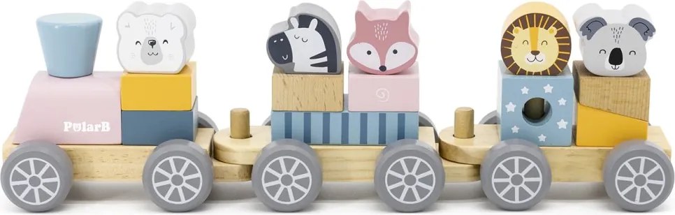 Vláčik PolarB – drevený vláčik s kockami