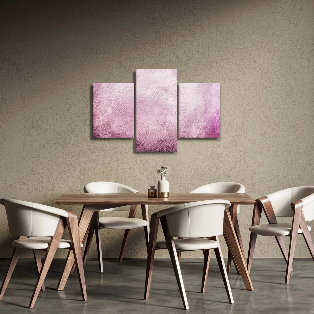 Obraz - Mandala v ružovej stene (90x60 cm)