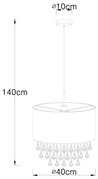 Globo 15187H3 - Luster AMY 1xE27/60W