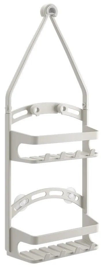 Sivá závesná plastová kúpeľňová polička – Metaltex