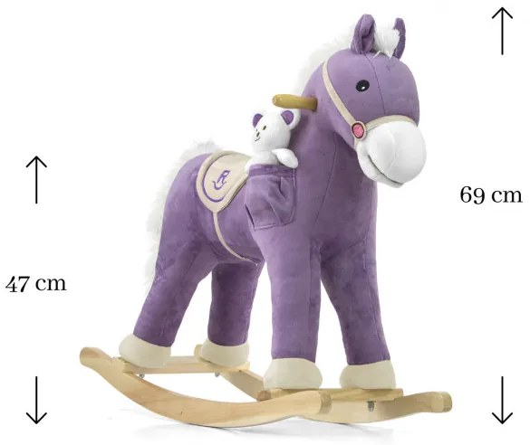 Hojdací koník Pony fialový