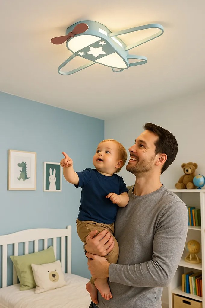 IKO LED stropná lampa s diaľkovým ovládačom – Lietadlo