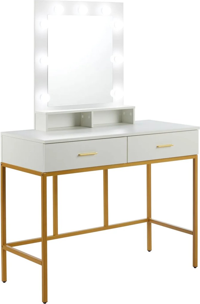 Dekorstudio Elegantný toaletný stolík s LED osvetlením LUMIERE GOLD
