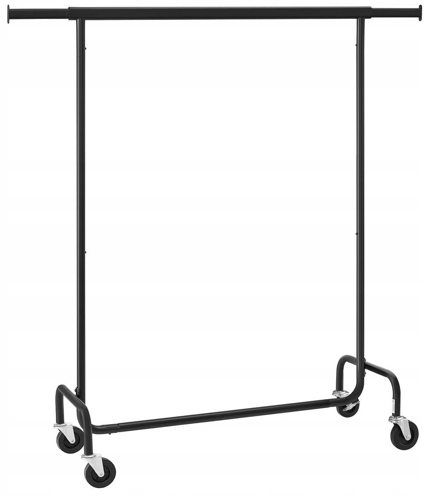 Pojazdný stojan na oblečenie Fabio čierny