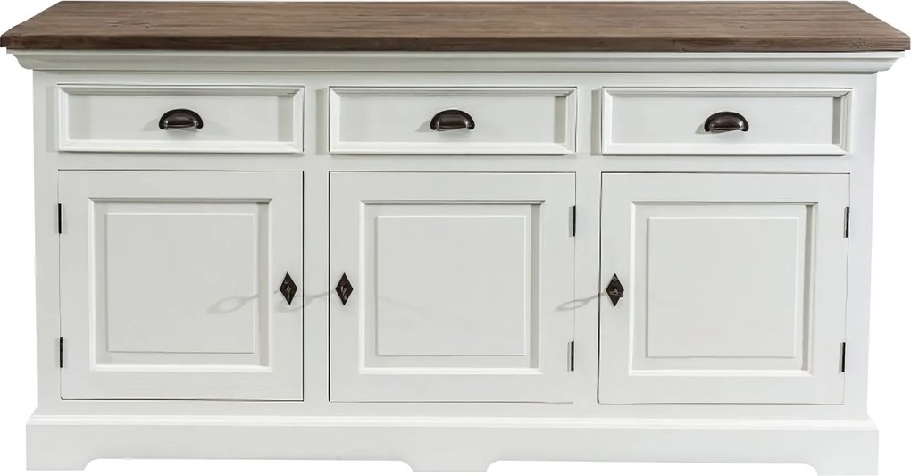 Komoda Brighton 180 x 55 x 95 cm white&amp;natural grey