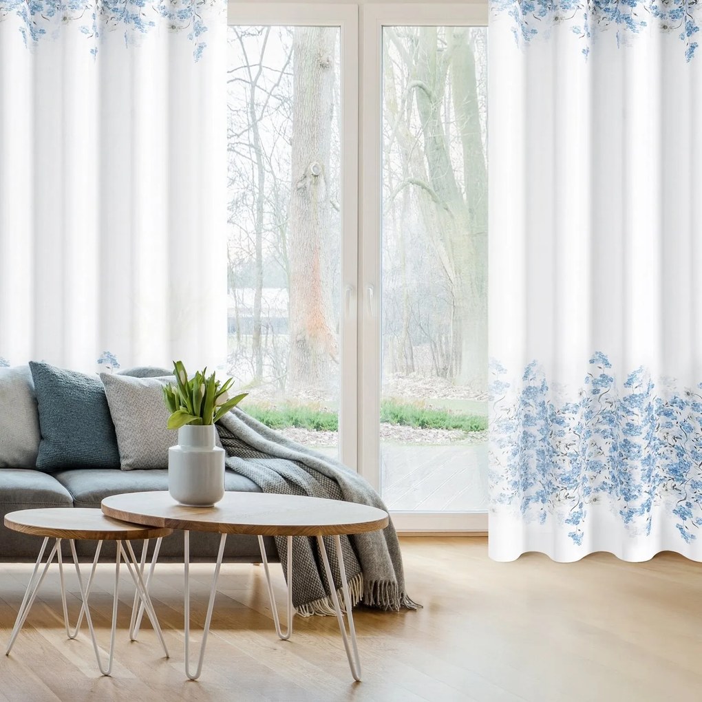 ZÁVES NA KRÚŽKOCH NOA 140X250 CM KVETY