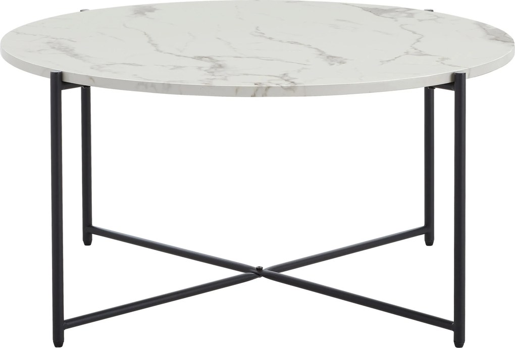 XXXLutz KONFERENČNÝ STOLÍK, čierna, biela, kov, kompozitné drevo, 83/83/40 cm MID.YOU - Stolíky do obývačky - 002798005701