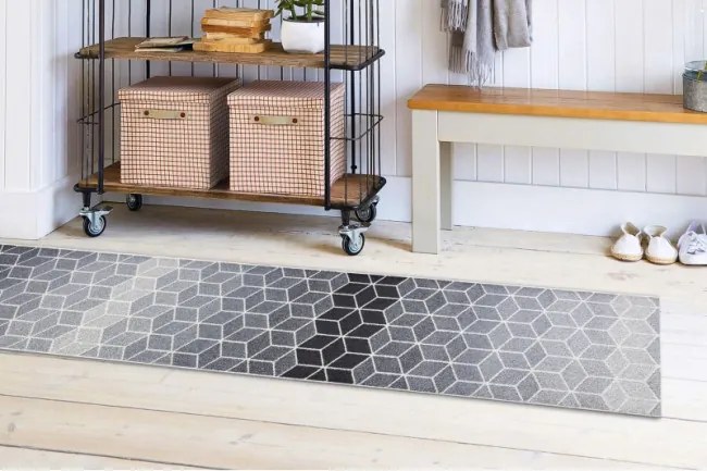 Behúň HEOS 78590 krém / strieborný / antracit, kocka