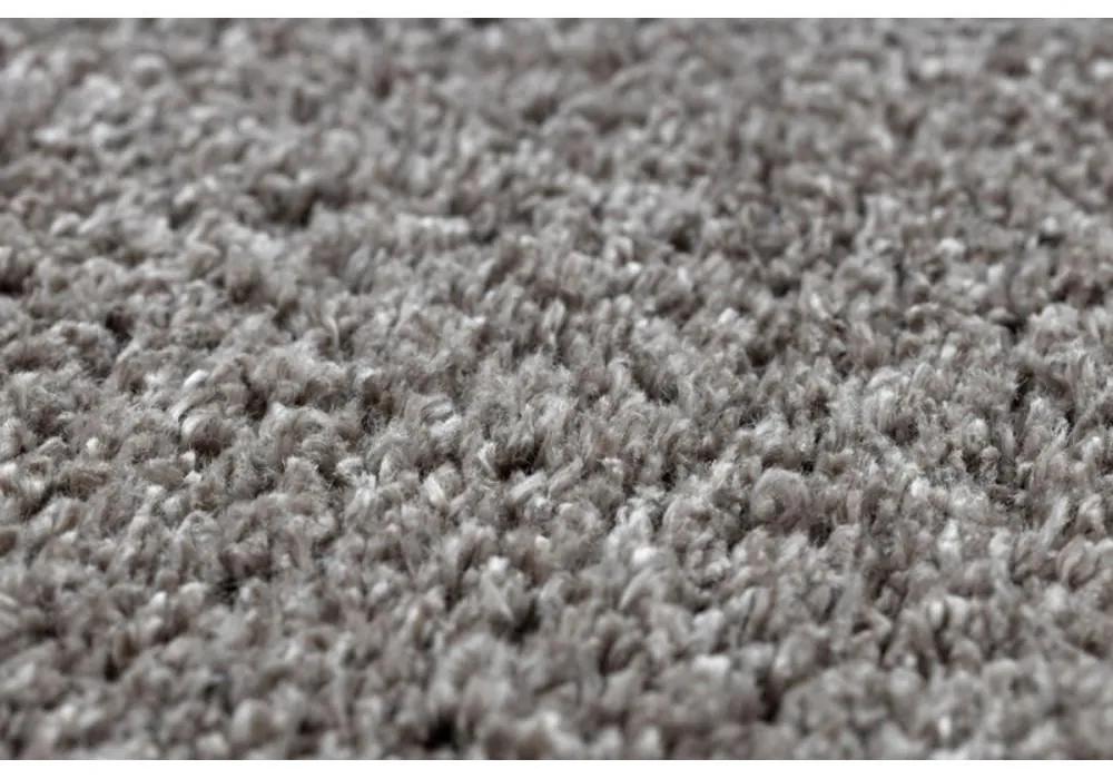 Kusový koberec Shaggy Berta hnedý kruh 120cm