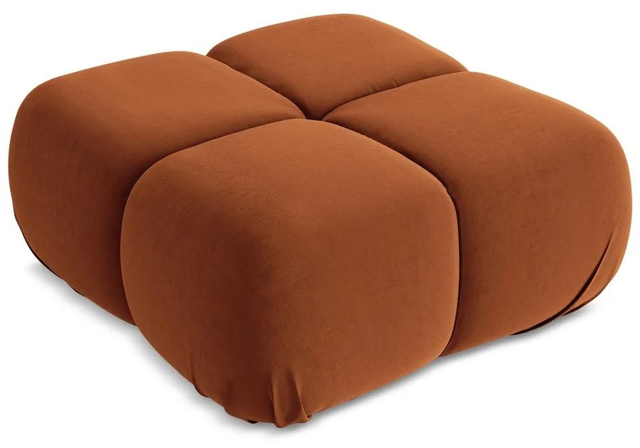 Oranžová zamatová modulárna podnožka Lokua – Makamii