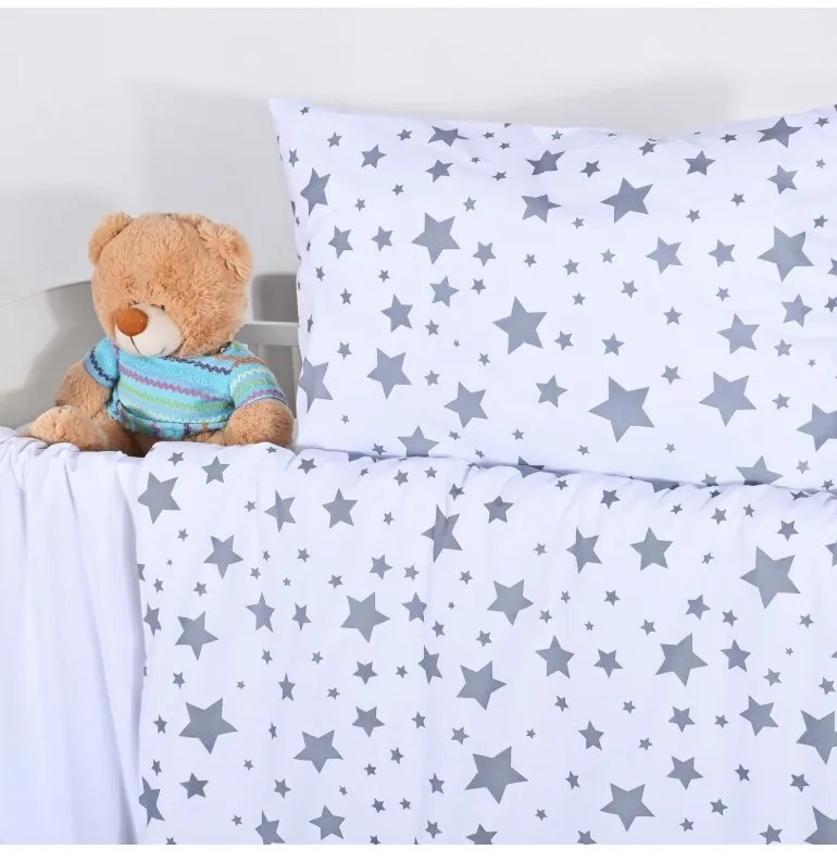 Obliečky detské bavlnené Sky biele EMI, Detský set 90x130 + 45x65