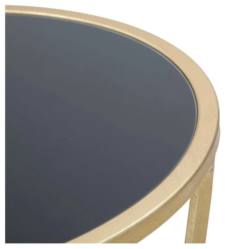 Odkladací stolík v čierno-zlatej farbe Mauro Ferretti Glam Simple, výška 75 cm